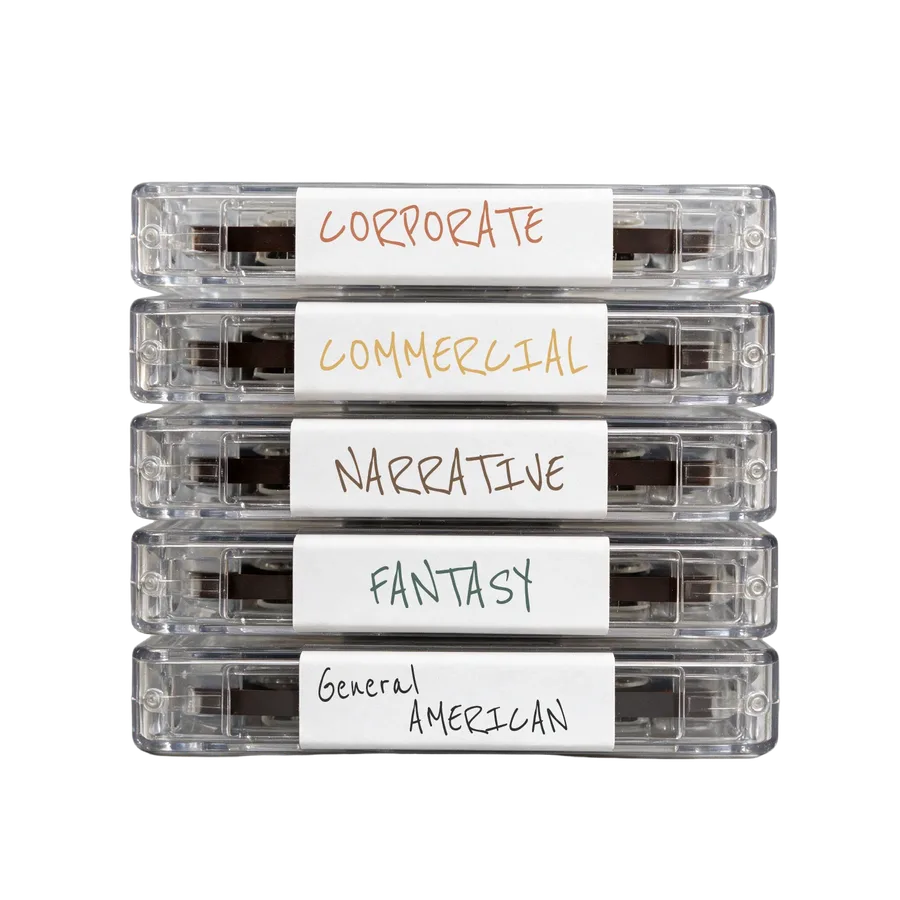 The stack of tape cases