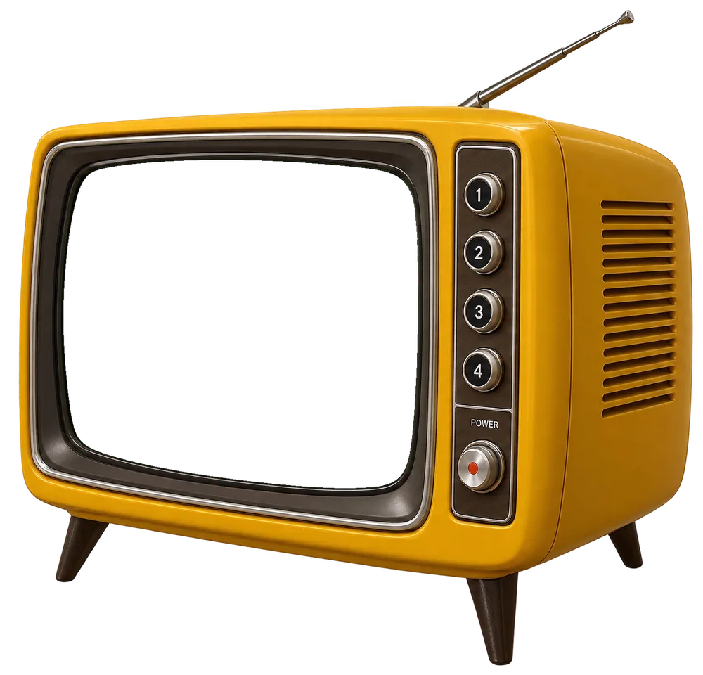 The mustard retro TV